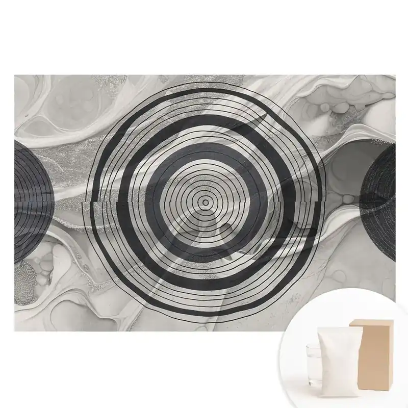 Mai ieftin Tapet foto mare pentru perete cu abstractie tonala si cercuri concentrice