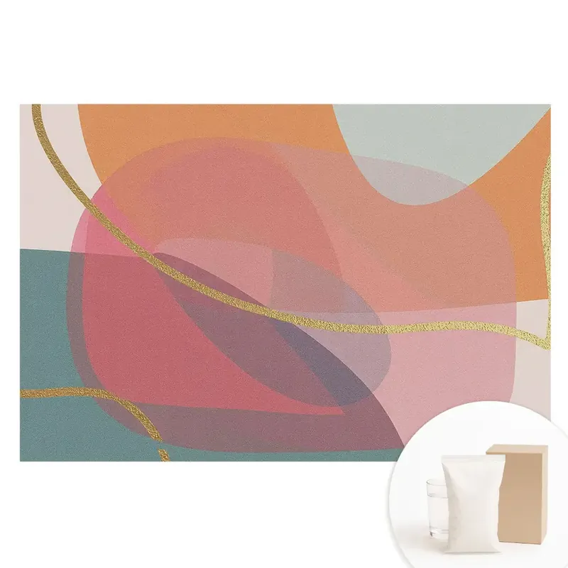 Fototapet mare cu design abstract în culori calde pentru perete Reducere