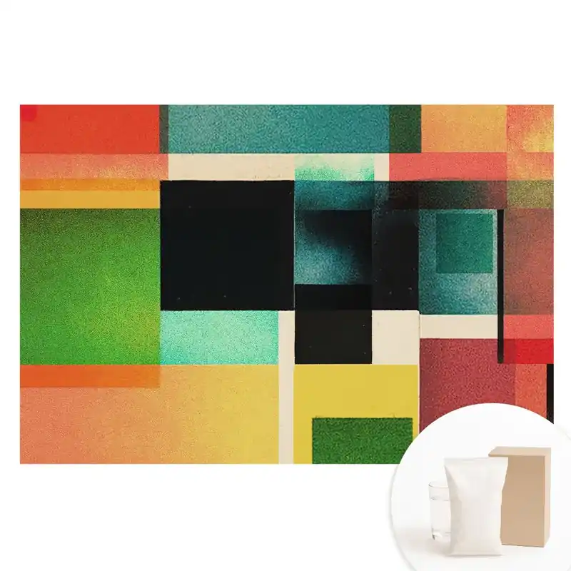 Tapet foto din material nețesut cu forme geometrice colorate Reducere