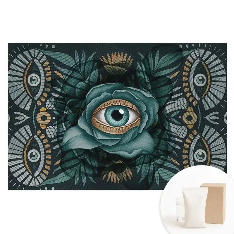 Tapet fotomural din material nețesut cu design ochi în stil boho Cumpărături sigure