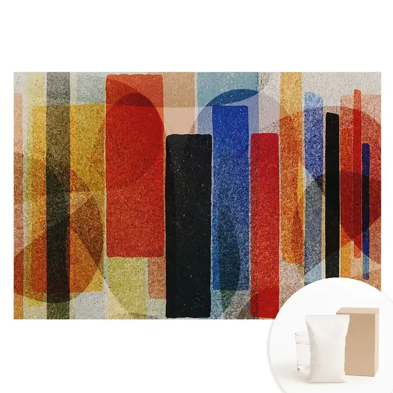 Ofertă de sezon Tapet nețesut cu imprimeu abstract cu figuri geometrice colorate