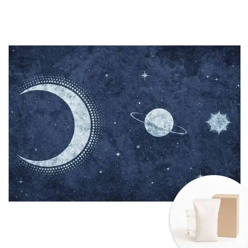 Preferatul clienților Tapet foto din material nețesut Noapte spațială luminată de lună