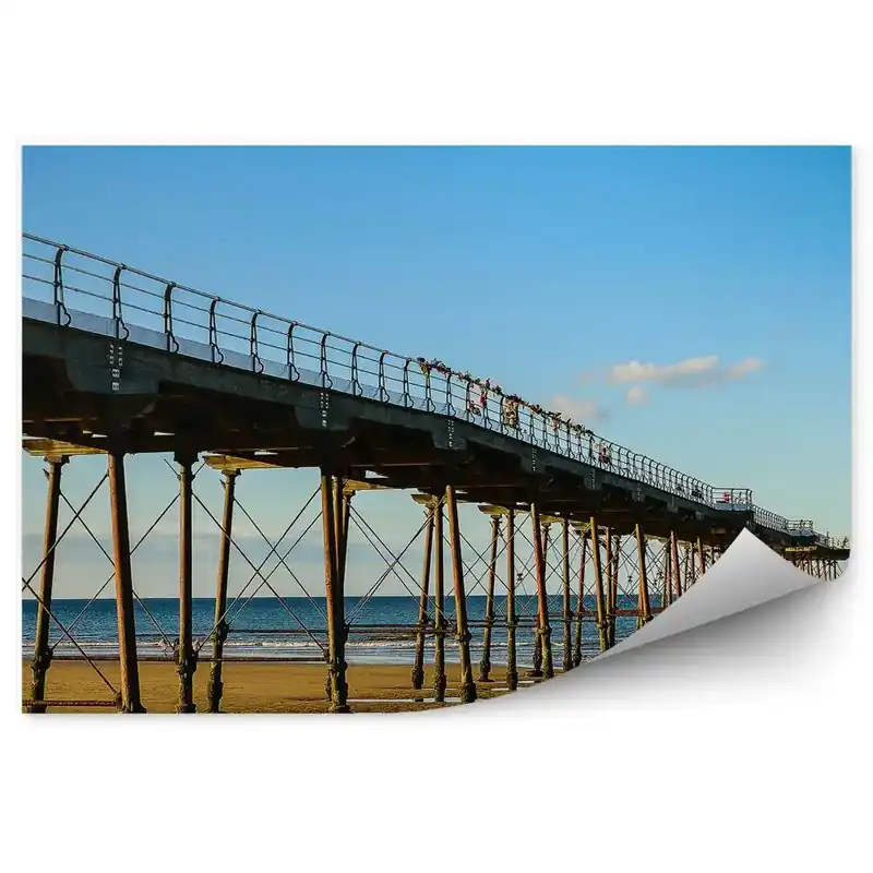 Fototapet pentru perete Pier Plajă Ocean Mare Cer Nori Plată securizată