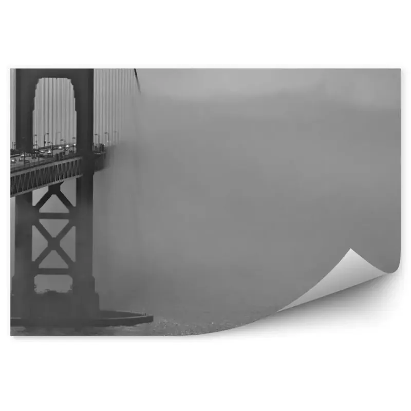 Ofertă limitată Fototapet perete Sepia Golden Gate Bridge Cars Ocean San Francisco