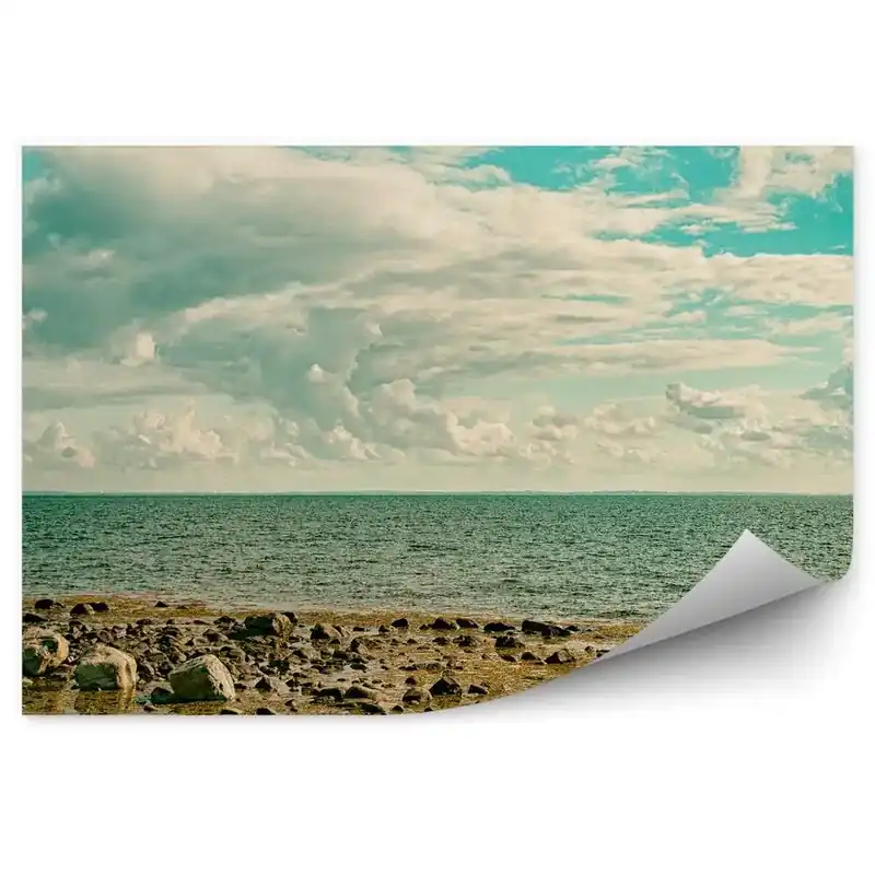 Fototapet perete Mare Stânci Cer Nori Nisip Ofertă