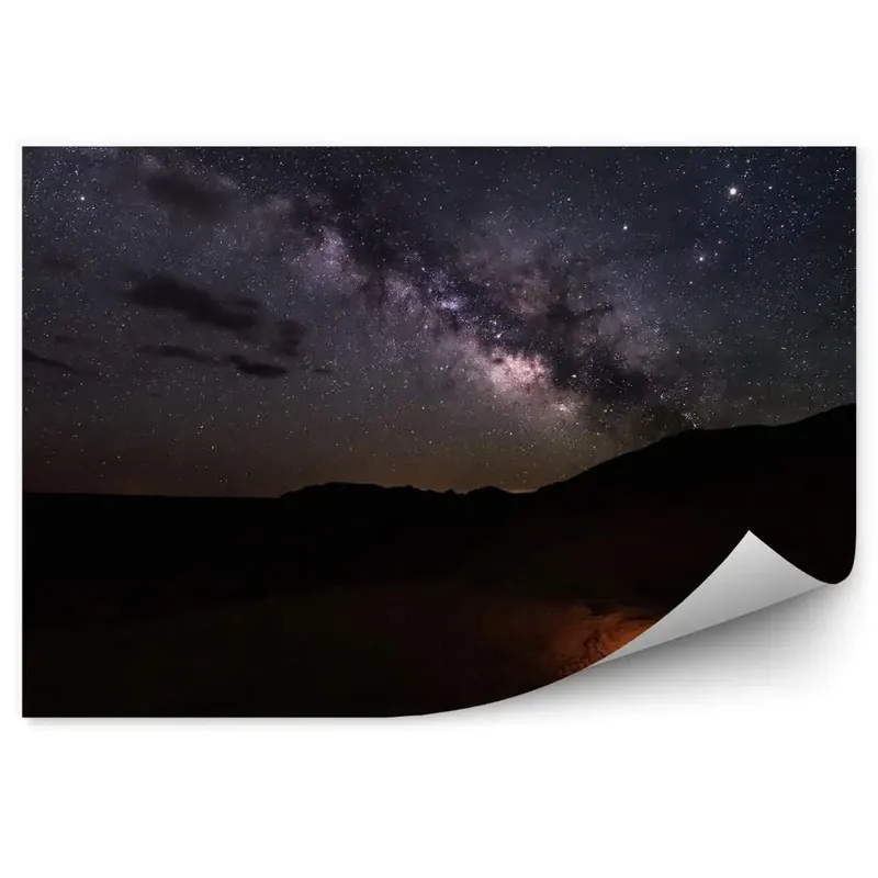 Fototapet vintage Camping Sky Stars Canyon Utah Sua Galaxie Spațiu Discount