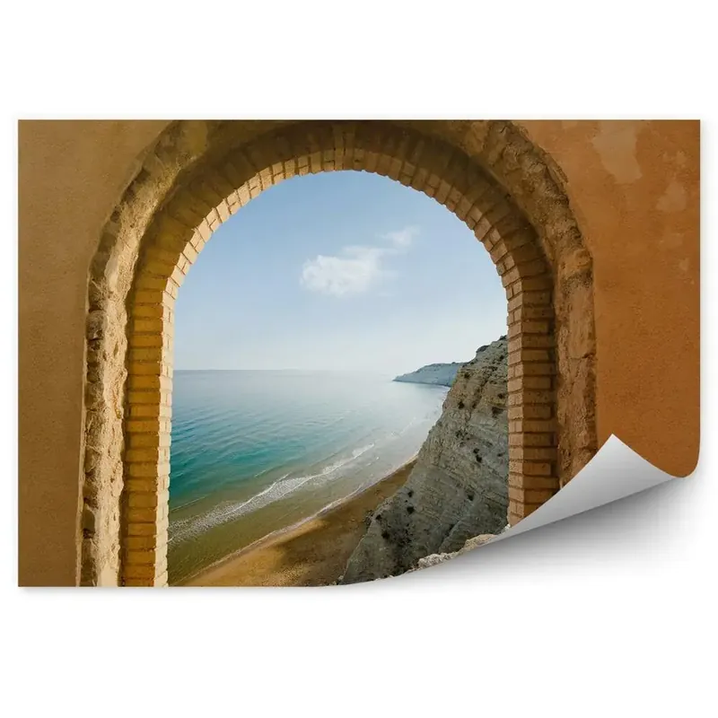 Ofertă Decor fototapet Fereastră veche cu vedere spre coastă