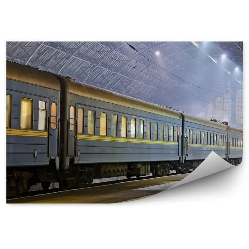 Fototapet perete Gara Lviv lumina de noapte Comandă acum