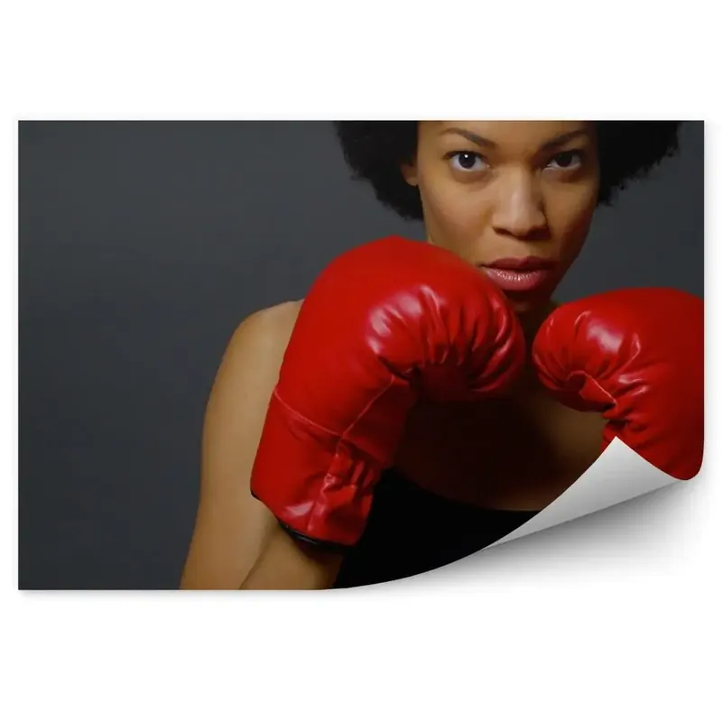 Fototapet pentru perete Femeie boxer Cumpărături sigure