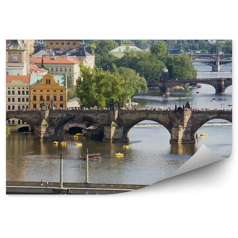 Cel mai vândut Fototapet perete Praga poduri peisaj arhitectură peisaj