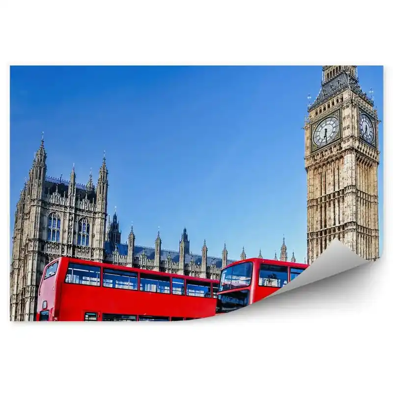 Ofertă Decor fototapet Autobuze roșii și Big Ben