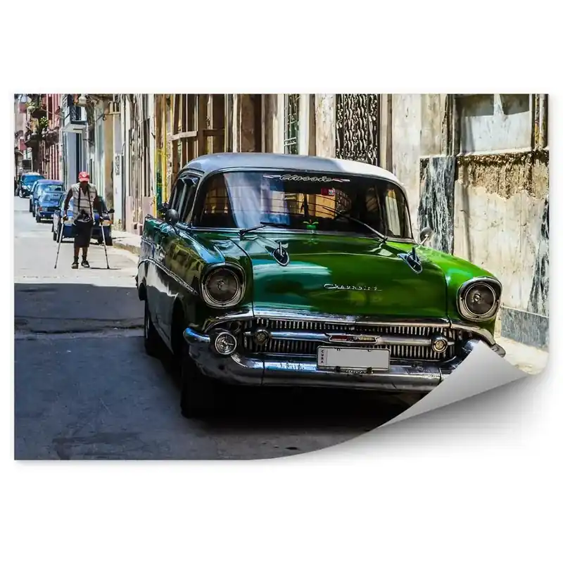 Fototapet pentru perete Chevrolet vechi pe o stradă din Havana Preț redus