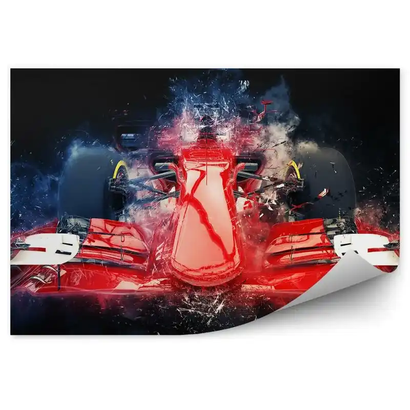 Retur gratuit Fototapet Roșu alb formula 1 bolide roșu putere