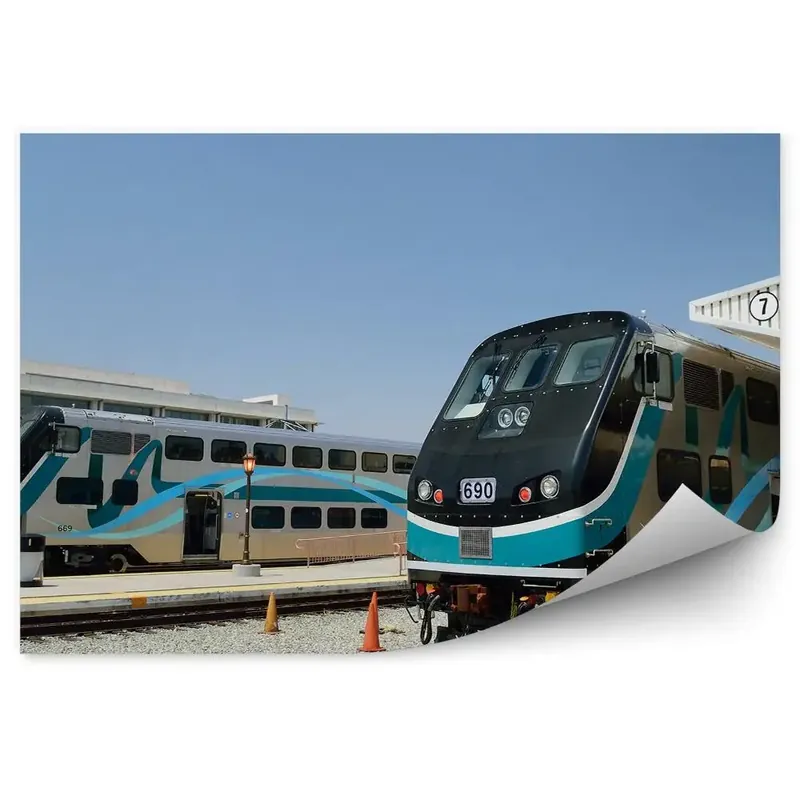 Reducere specială Fototapet perete Modern tren cu două etaje SUA