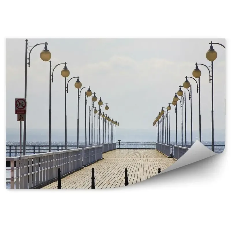 Cumpără online Decor fototapet Jurassic Pier Polonia lanterne din lemn