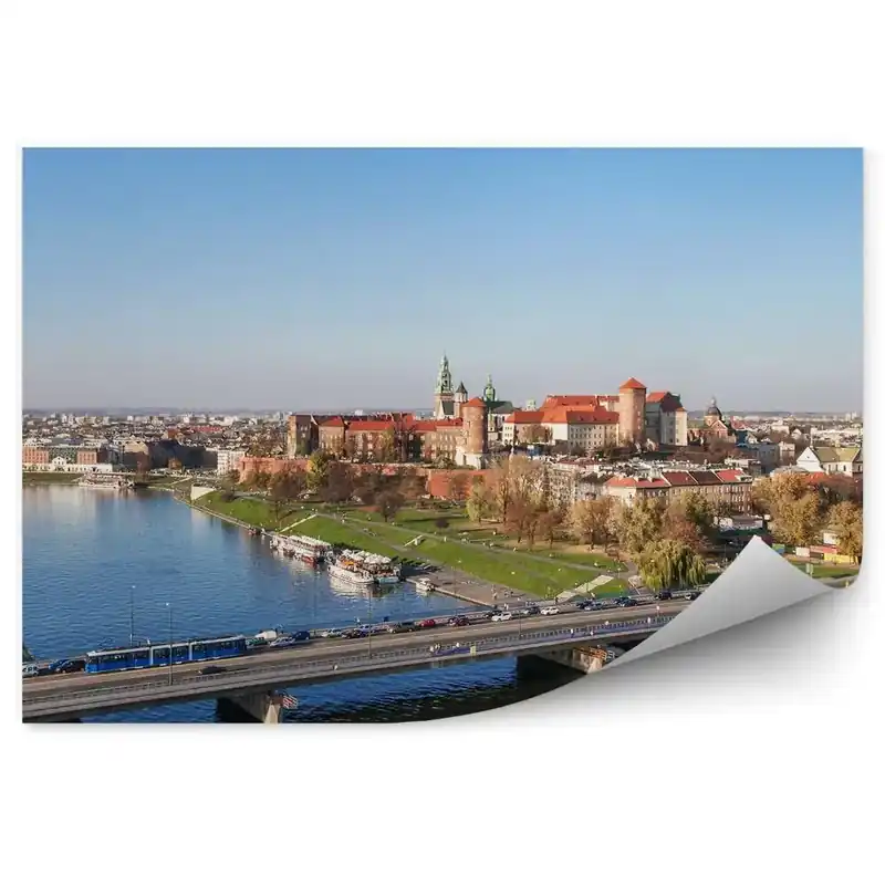 Fototapet pentru perete Polonia Cracovia oraș orizont oraș vedere cu ochii de pasăre Promoție
