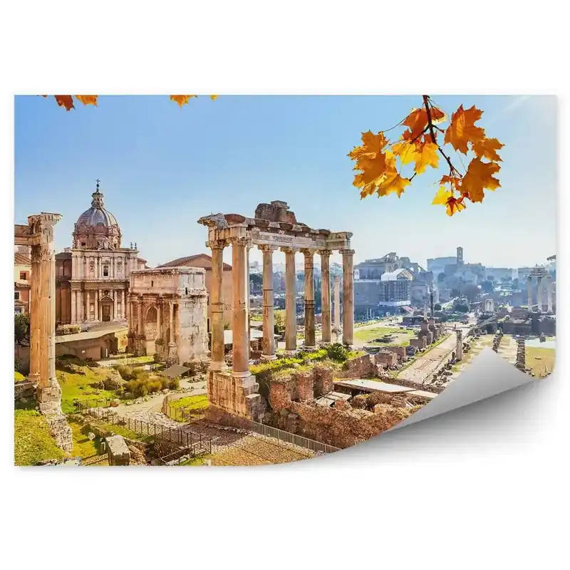 Fototapet perete Vedere de toamnă a ruinelor romane Cel mai vândut