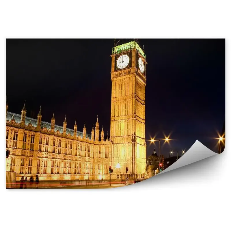 Ofertă de sezon Decor fototapet Londra pe timp de noapte lumina lui Big Ben