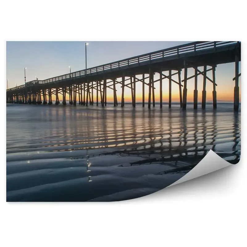 Fototapet vintage Pier peste apă apă albastră Premium