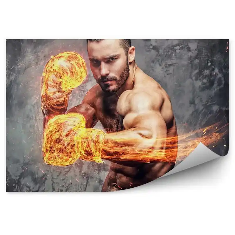 Ieftin Fototapet perete Mănuși de box pentru bărbați foc