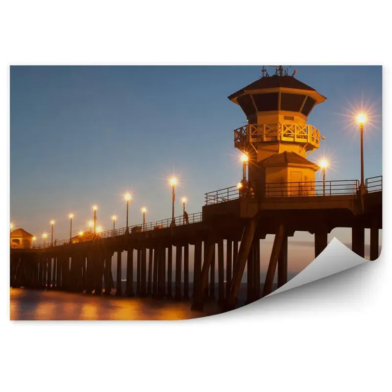 Fototapet Pier de plajă lumina crepusculară Reducere de preț