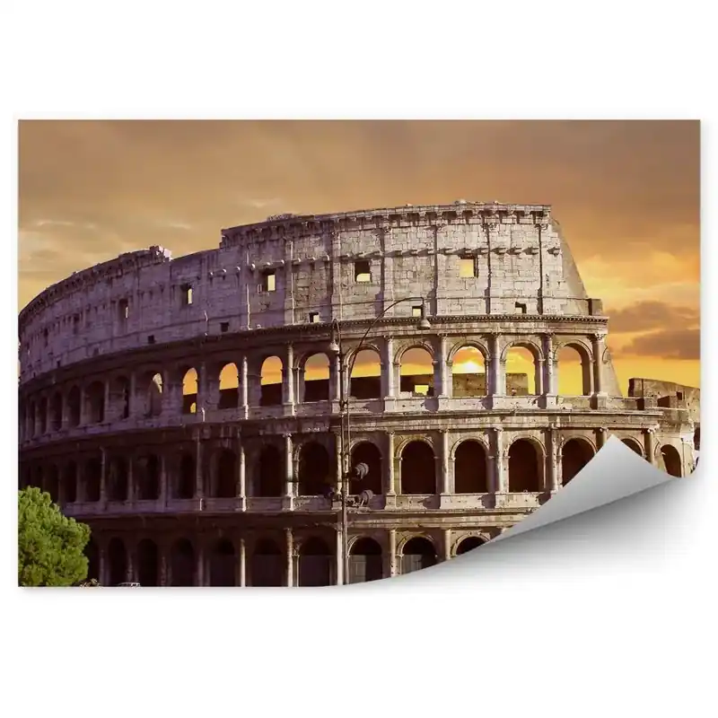 Decor fototapet Colosseum la apus de soare oameni Promoție