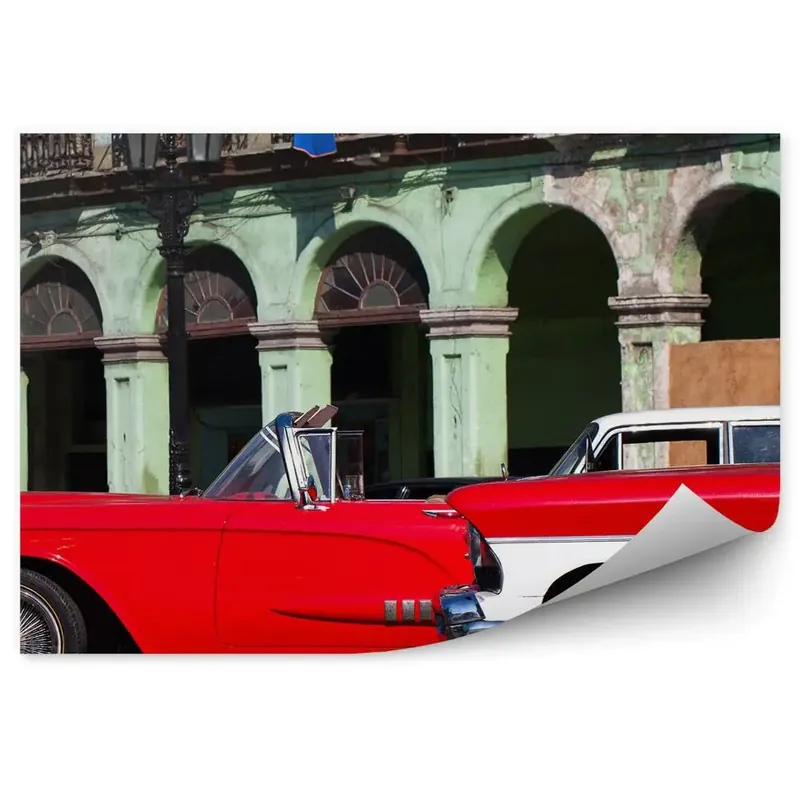 Fototapet Mașini vechi lowriders pe străzile din Havana Reduceri