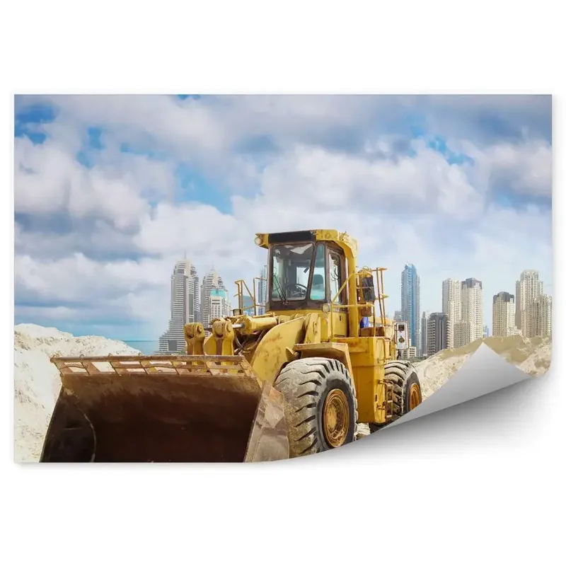 Decor fototapet Buldoexcavator împotriva orizontului din Dubai Cel mai vândut