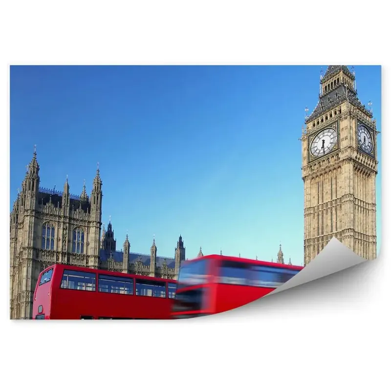 Fototapet perete Autobuze roșii de transport Londra Ofertă exclusivă