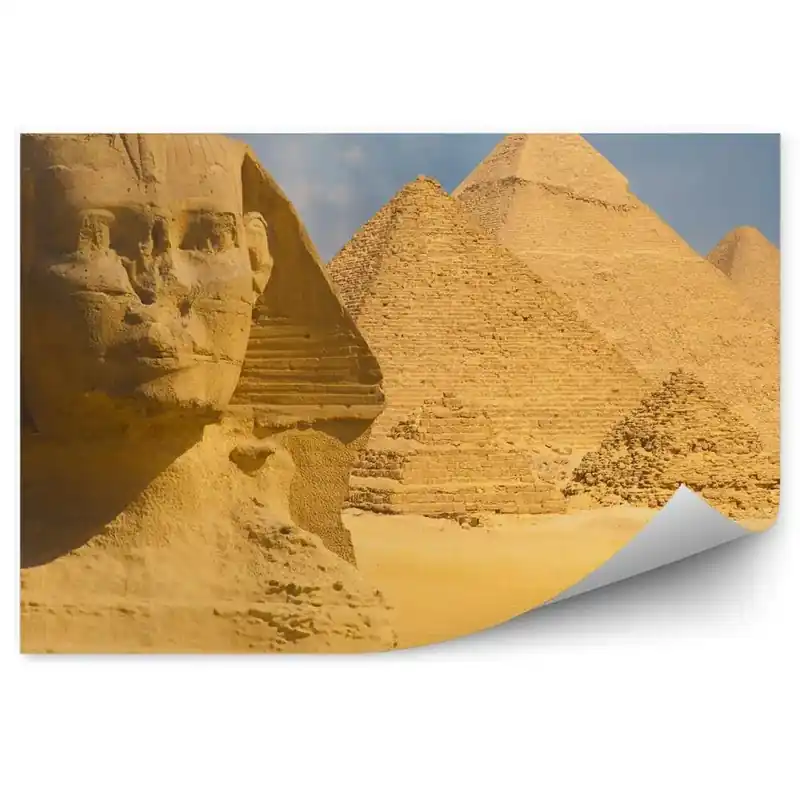 Chilipir Decor fototapet Chipul Marelui Sfinx pe fundalul piramidelor din Giza