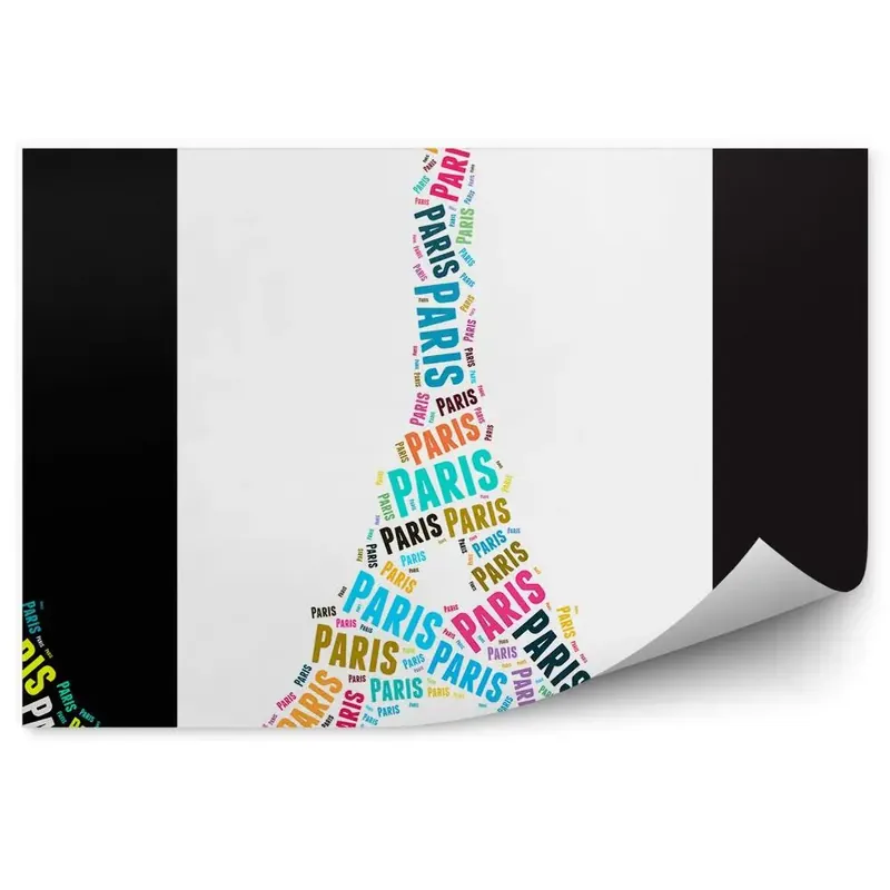 Fototapet Semne colorate care formează Turnul Eiffel Discount