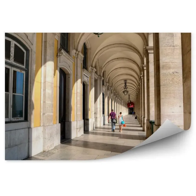Fototapet perete Lisabona coloane coloane arcade arhitectura urbană Lichidare de stoc