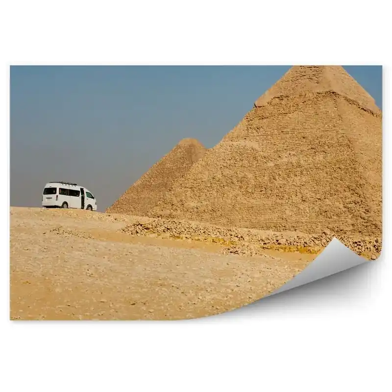 Premium Fototapet perete dubă turistică Piramidele din Giza