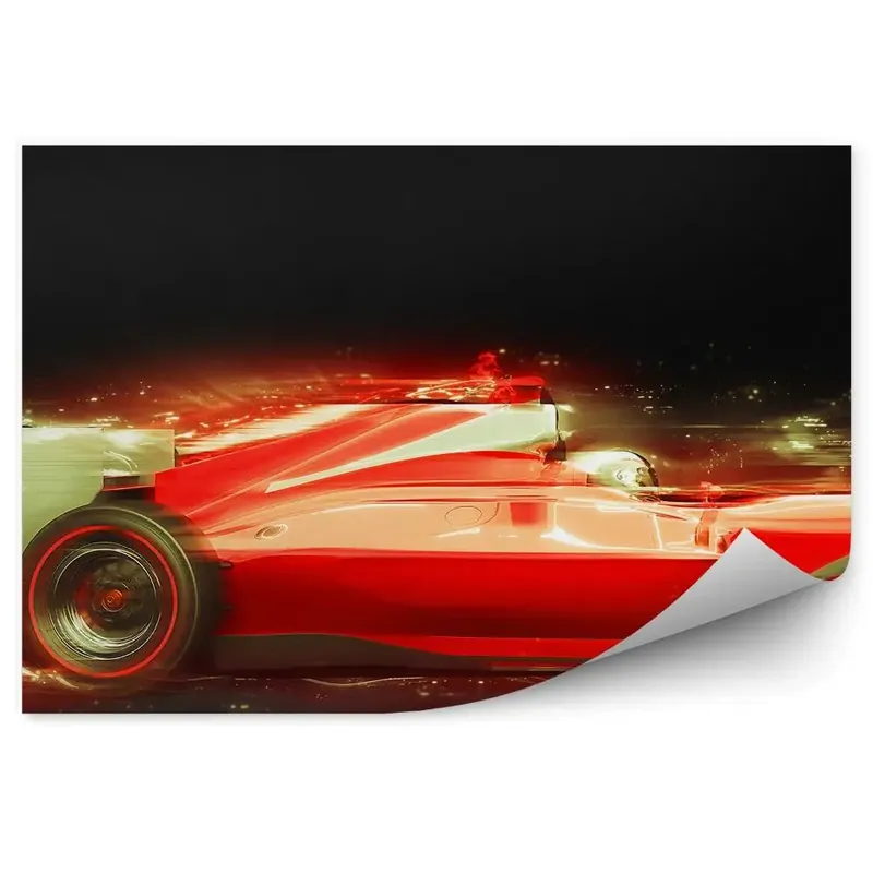 Decor fototapet masina rosie formula 1 viteza Discount