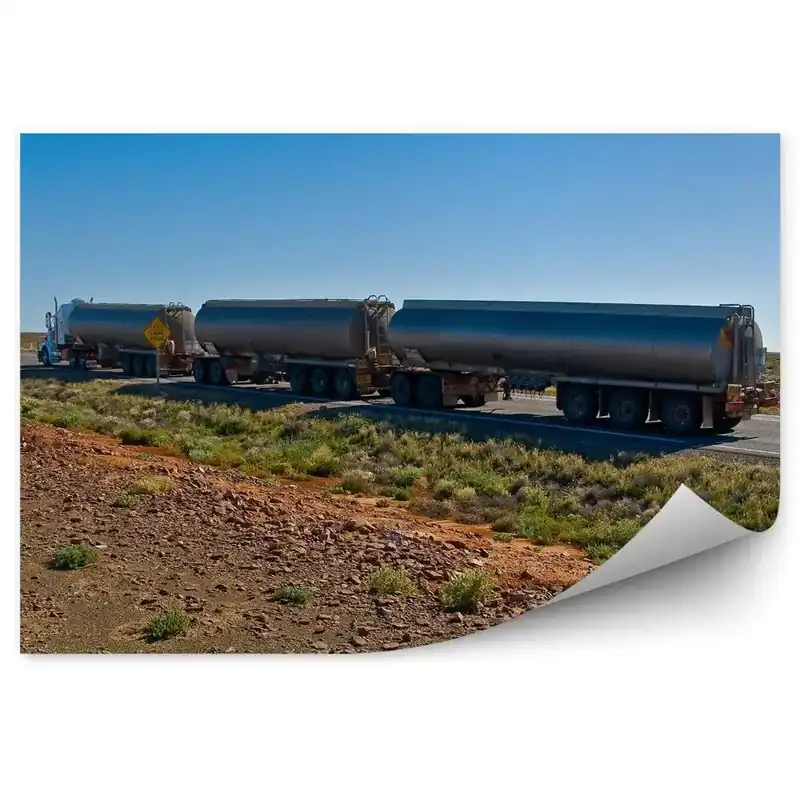 Fototapet pentru perete Tren rutier în mișcare în Australia Expediere rapidă