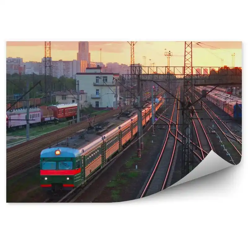 Cel mai vândut Decor fototapet trenuri de ieșire lumini lumini culori dreapta