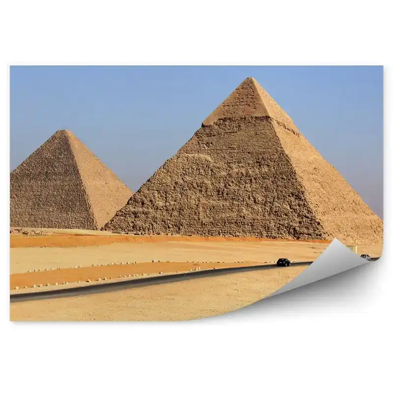 Fototapet piramidele de la Giza oraș rutier oraș Reduceri