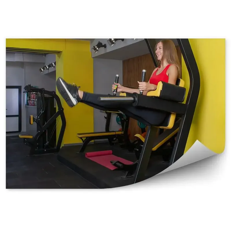 Cumpără online Fototapet pentru perete Femeie echipament sportiv în sala de sport