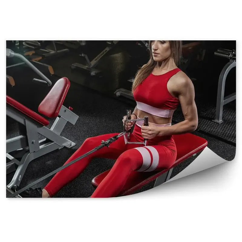 Cumpără online Decor fototapet Femeie canotaj exercițiu de gimnastică