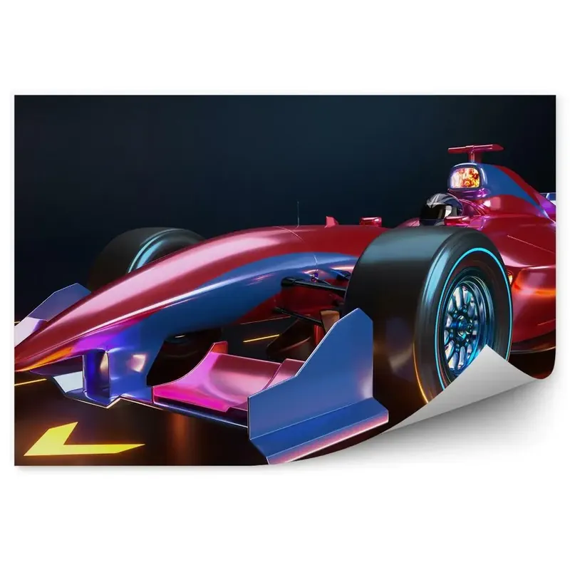 Fototapet vintage Mașini de Formula 1 lumini rutiere Preț redus