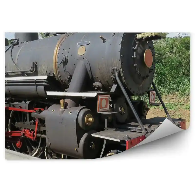 Fototapet perete Locomotivă veche pe peron Cel mai bun preț