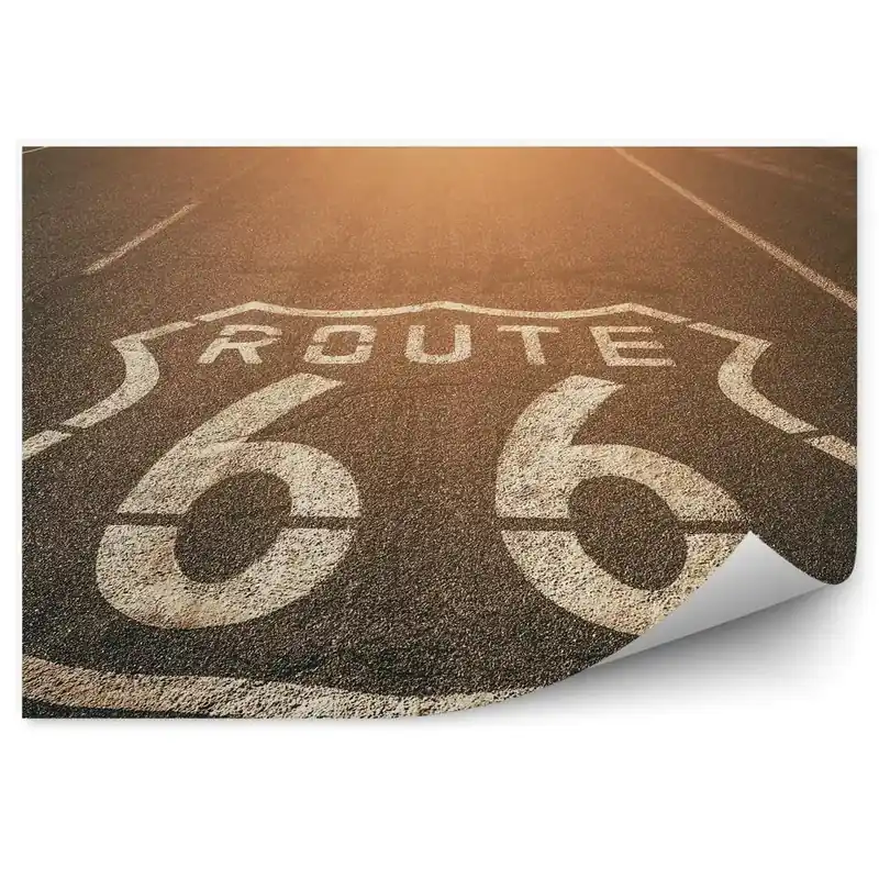 Fototapet vintage Route 66 aproape de aproape strălucire de lumină Preț promoțional