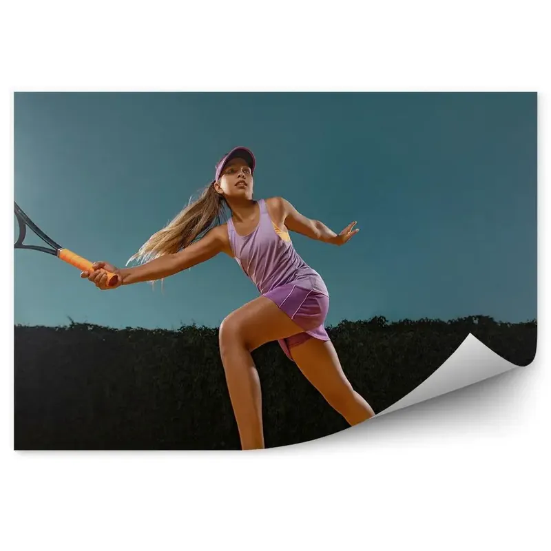 Fototapet perete Rachetă de tenis meci de lemn Plată securizată