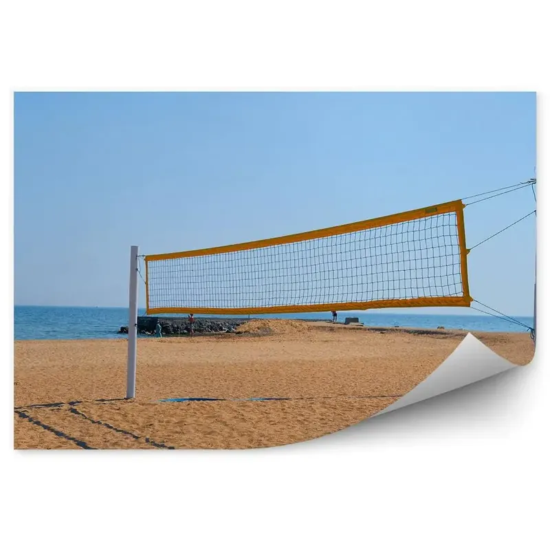 Fototapet perete teren de volei pe plajă ocean Preț promoțional