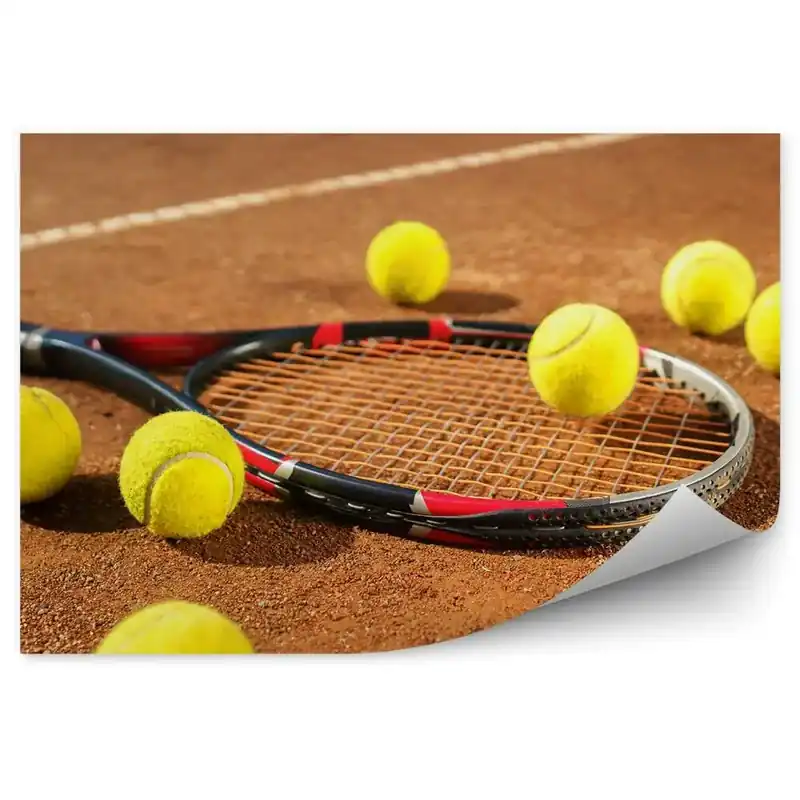 Ofertă Fototapet vintage Teren de tenis cu minge de rachetă