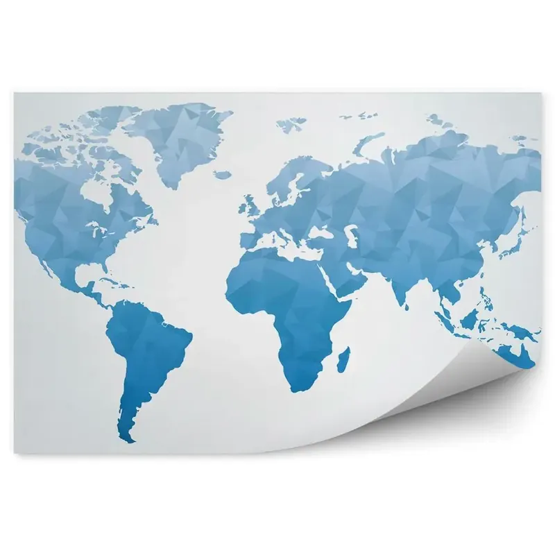 Decor fototapet Harta lumii forme geografice Noutate
