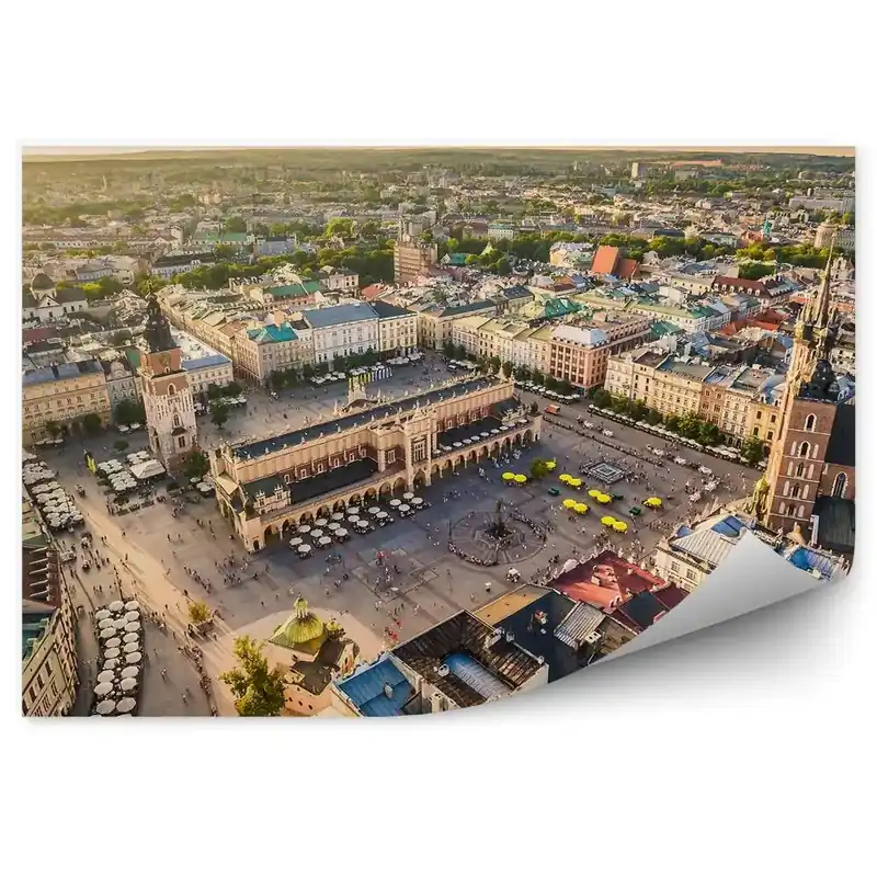 Fototapet pentru perete Sala de pânză Piața principală din Cracovia Polonia Plată securizată