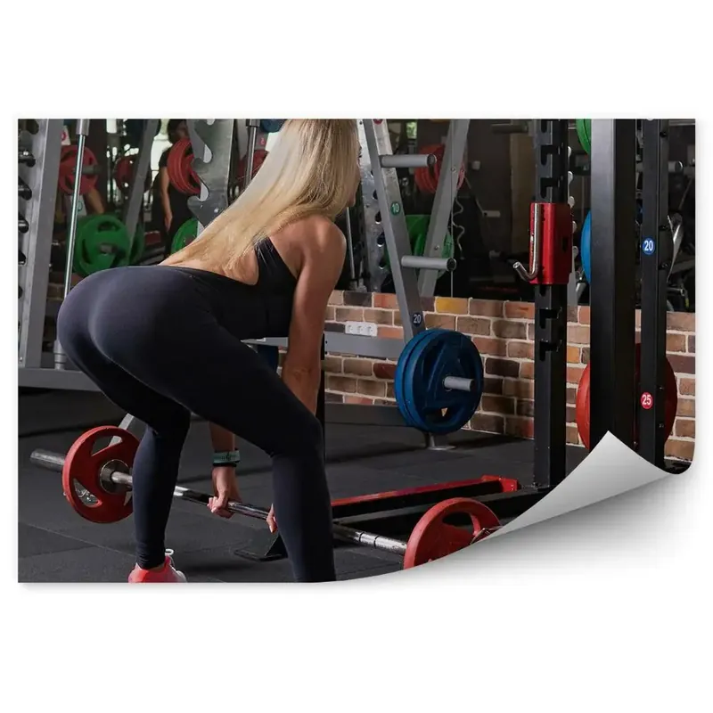 Preț redus Decor fototapet Femei de gimnastică de ridicare a halterelor
