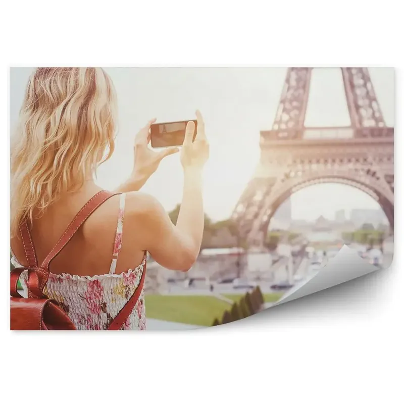 Cumpără online Fototapet perete Fotografii turiști Turnul Eiffel oraș