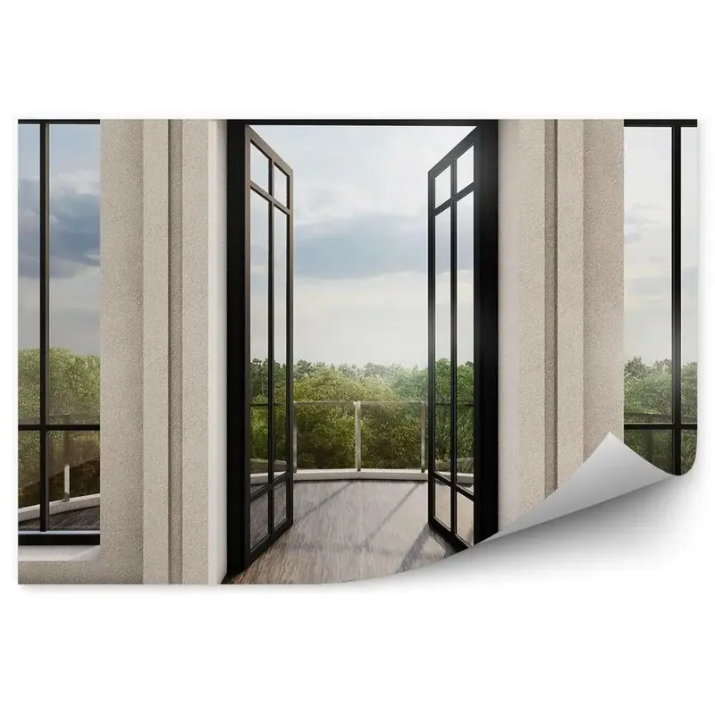 Decor fototapet Arhitectură vedere de sus a pădurii din vârful copacilor Ofertă